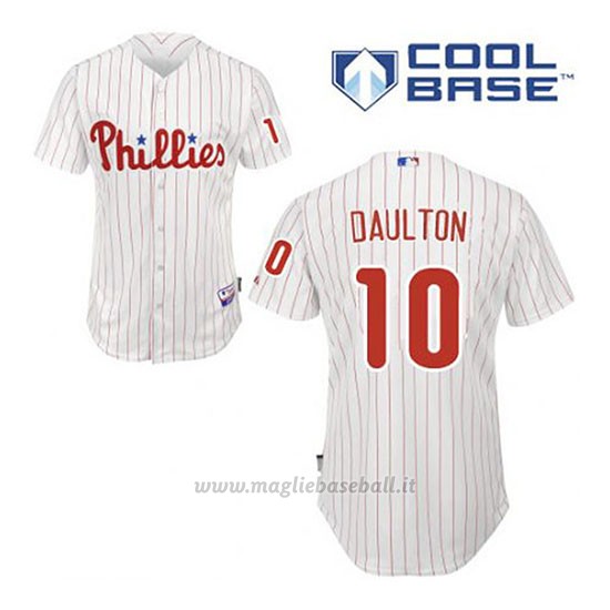 Maglia Baseball Uomo Philadelphia Phillies Darren Daulton 10 Bianco 1ªCool Base
